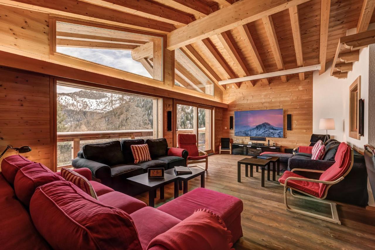 Chalet Flocon De Neige - Jacuzzi - Sauna La Tzoumaz Exterior photo