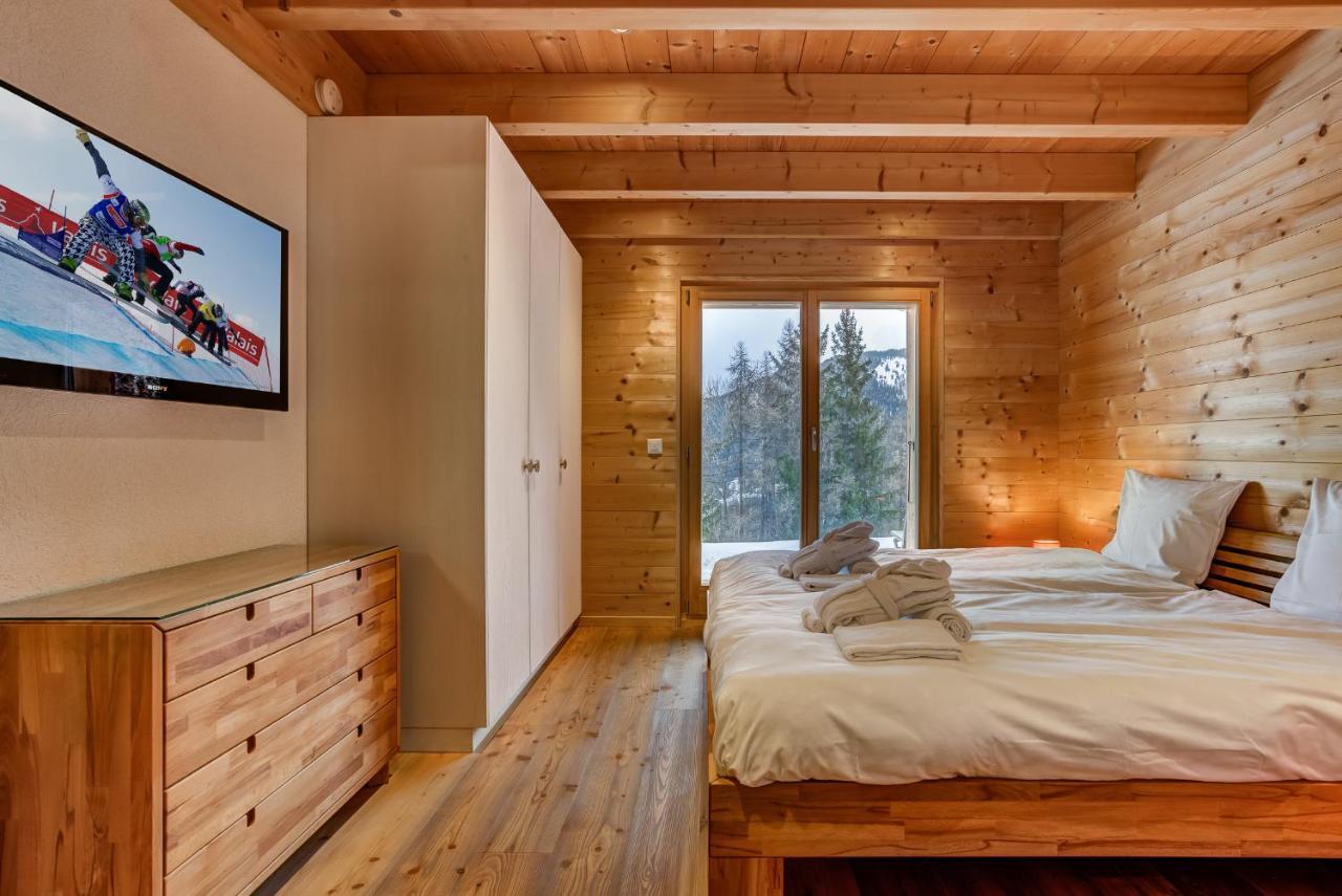 Chalet Flocon De Neige - Jacuzzi - Sauna La Tzoumaz Exterior photo