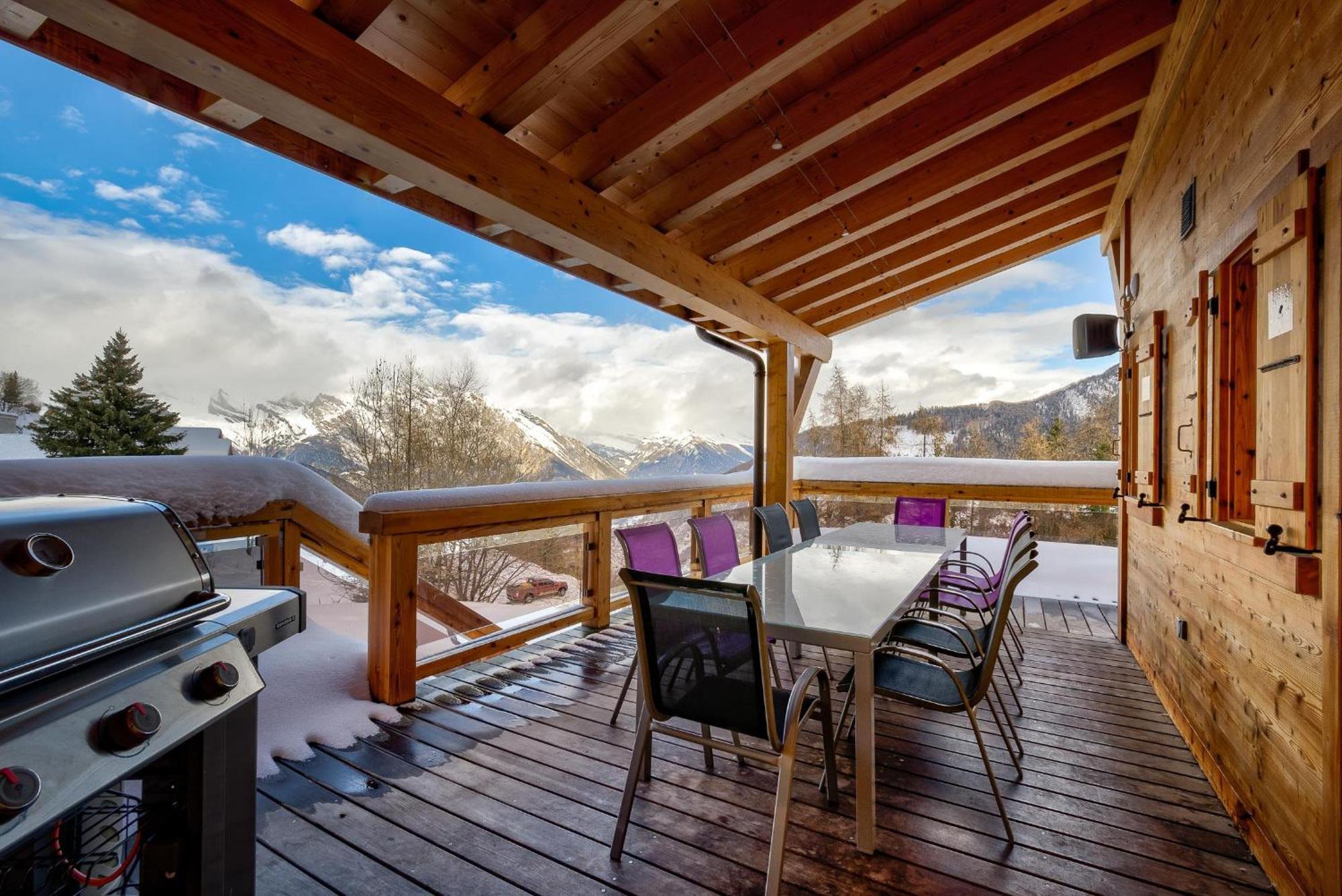 Chalet Flocon De Neige - Jacuzzi - Sauna La Tzoumaz Exterior photo